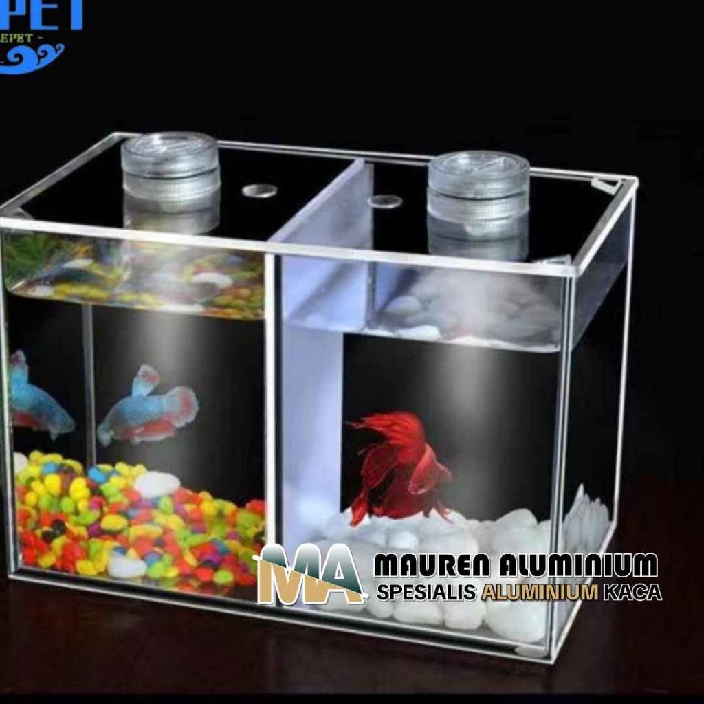 Toko Kaca untuk Aquarium Ikan Cupang Desain Unik Jakarta