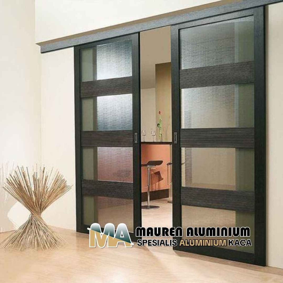 Pintu sliding aluminium 2 daun minimalis model terbaru 2026