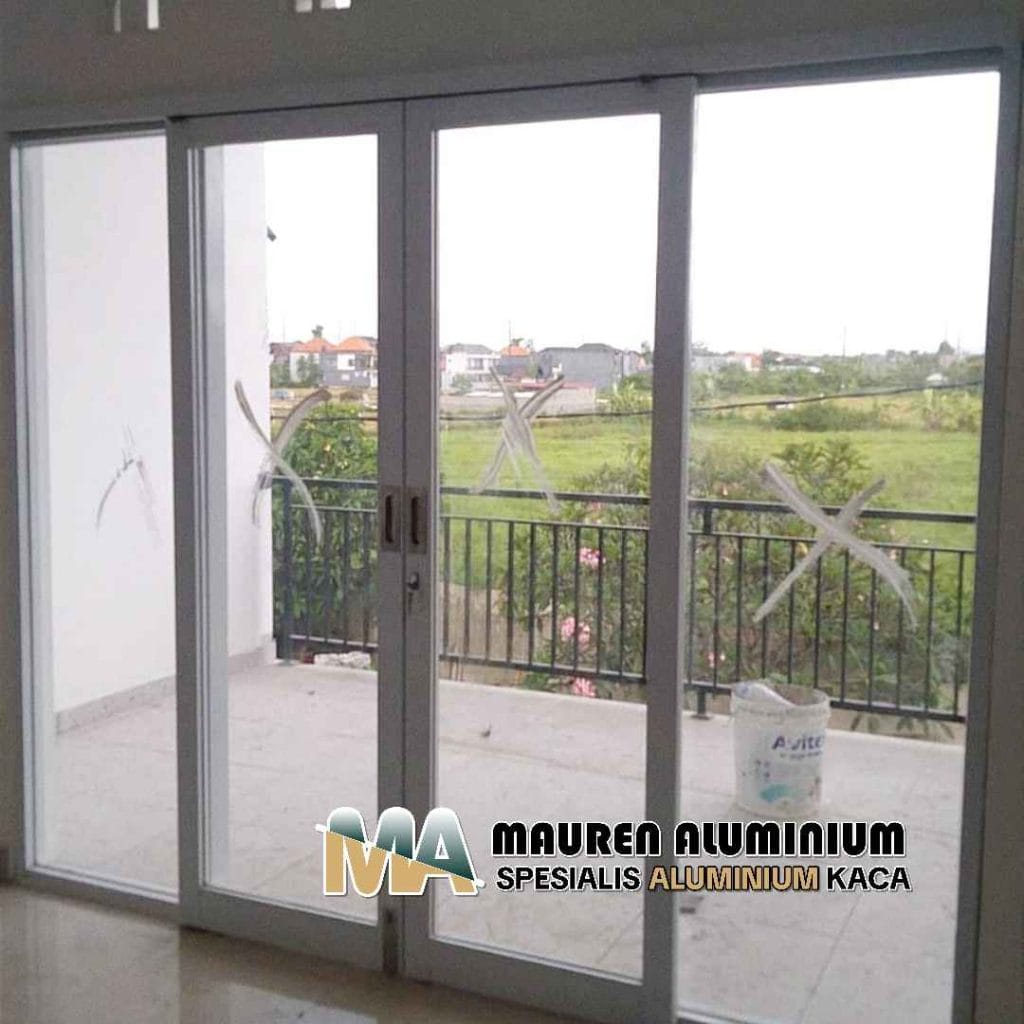 Pintu sliding aluminium 2 daun minimalis model terbaru 2026