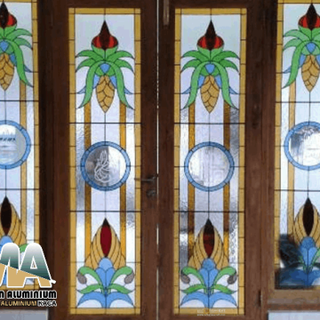 Toko kaca patri Bekasi motif flora paling dicari harga terjangkau
