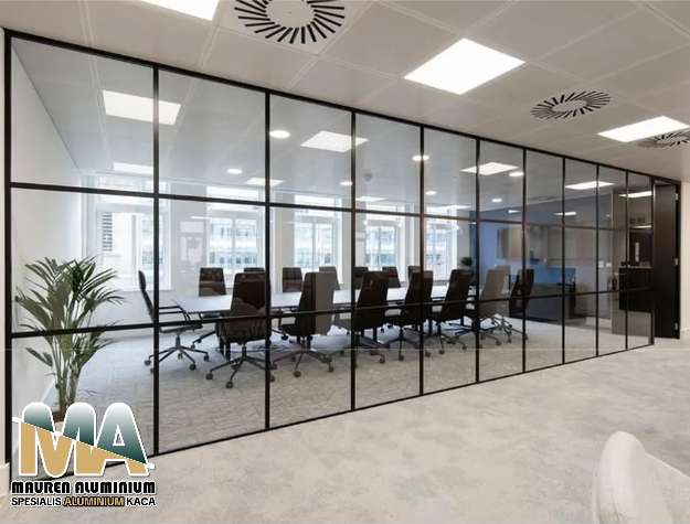 Vendor partisi aluminium Bekasi finishing rapih siap survey
