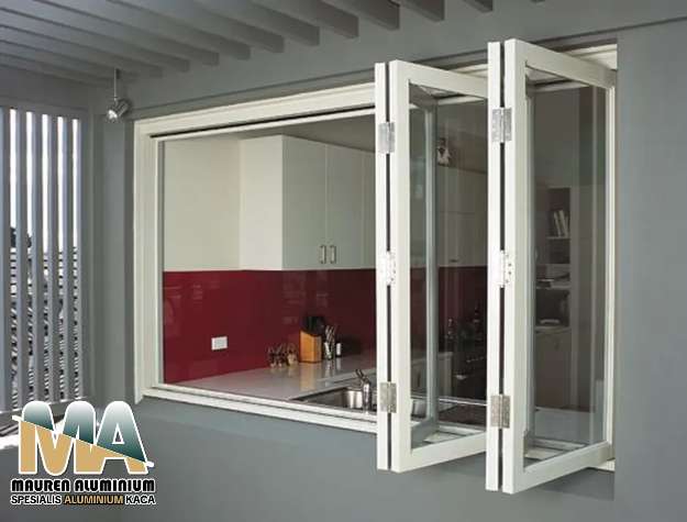 Jendela aluminium custom Tangerang lipat harga pabrik